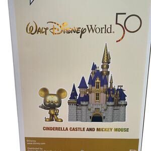NWT Funko Disney Pop Cinderella Castle with Gold Mickey 50th Anniversary #26